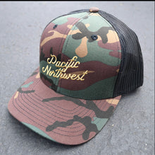 Load image into Gallery viewer, PACIFIC NORTHWEST SCRIPT | CURVED BILL TRUCKER CAP/ HAT